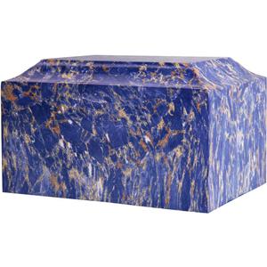 MAKEY'S Blue Pattern Classic Cultured Marble Cremation Urn for Human Ashes Adult Male/Female, Professional Decorative Cremation Urn for Ashes