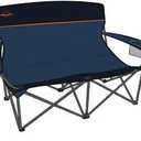 Alpinemountain Loveseat and Low Loveseat Camping-Furniture Bundle,Size 57 x 23.5 x 35.5 IN Dark Shadow and Navy
