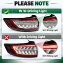 LED Tail Light Assembly for Ford Edge Titanium/Sport 2015 2016 2017 2018