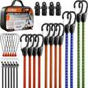 HORUSDY 28-Piece Premium Bungee Cords with Hooks, Includes 10, 18, 24, 36, 48, Bungee Cord Assortment (10 to 48 Inch)