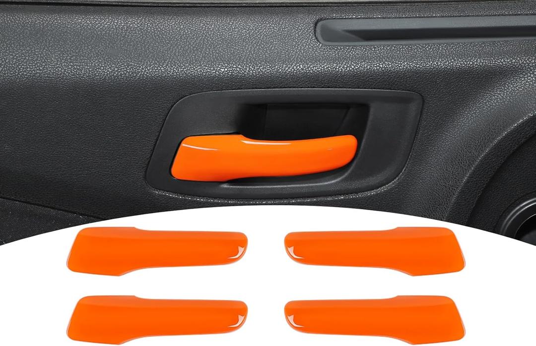 for Charger Inner Door Handle Trim Fit for Dodge Charger/Chrysler 300C 2011-2023 Orange Interior Accessories 4pcs