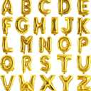 TONIFUL 52 Pcs Letter Balloons 16 Inch Gold Letter A-Z Balloons Custom Phrase Mylar Foil Alphabet DIY Personalized Phrase Banner for Birthday Anniversary Celebration Graduation Party Supplies Decor