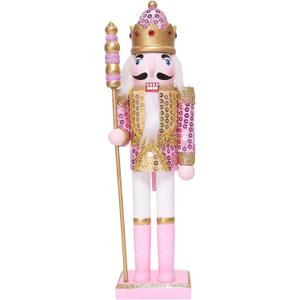 OEUVI Christmas Nutcracker Decor 11.8 Inch Wooden Nutcracker Ornament Soldier Figure Festive Collectible Nutcracker Gift Suitable for Table, Desktop, Fireplace Decoration Christmas Party Supplies