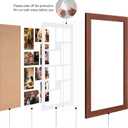 11.8x21.8 Picture Frame Display 8 opening 4X6 Picture Frame Collage,Multi Photo Frame with Mat,Plexiglass,Wall or Tabletop Decor,Walnut Wood Grain, 11.8x21.8 - (8 open4x6