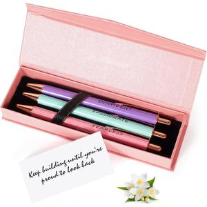WY WENYUAN Thank You Gifts for Women, Fancy Pen Set for Women, Retractable & Quick-Drying - Perfect Teacher Pens, Employee Appreciation Gifts & Office Supplies (Black Ink, Medium/Fine Point)