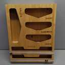 6 in 1 Bag Organizer and Wrap Dispenser with Magnetic Lid - Plastic Wrap Dispenser with Cutter for Kitchen Drawer, Storage for Gallon, Quart, Sandwich, Snack Bags, and Foil Beige