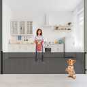 Reinforced 26 Inch Tall Retractable Dog Gate to Step Over 95" Wide Short Mesh Baby Gate Retractable Baby Gate for Doorway Low Outdoor Retractable Gate Small Pet Gate for Stair Puppy Gate for The House