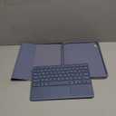 kenke for iPad 11/10th Gen Case with Keyboard 11/10.9 inch 2025 A16/2022, Detachable Wireless Bluetooth with Left Side Pencil Holder, Multi-Touch Trackpad Backlit Square Gray Keycaps (Purple)