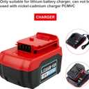Futurebatt 1-Pack High-Output 6000mAh Lithium-Ion 18V PC18B Battery for Porter Cable 18-Volt Battery PC18B PC18BL PCC489N PC18BLEX Only Can Charged with Charger PCXMVC PCLMVC (Not PCMVC)
