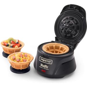 Presto 03500 Belgian Waffle Bowl Maker,Black, 9.3 x 8.25 x 5.25 inches