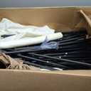 MAYOLIAH 6 Panel Folding Privacy Screen 9ft Wide, 6ft Tall Partition Room Divider Portable Office Walls Dividers Panel, White