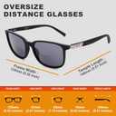 JO Polarized Bifocal Reading Glasses Sunglasses for Men - UV400 Protection Fashion Polarized Bifocal Sun Reader (Black)
