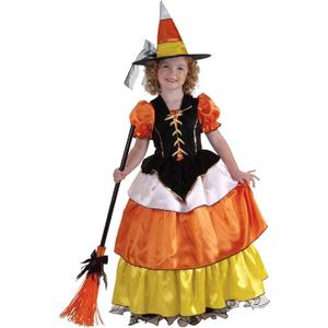 Forum Novelties Candy Corn Witch Costume, Child's Small, Orange / White / Yellow (Black, S)