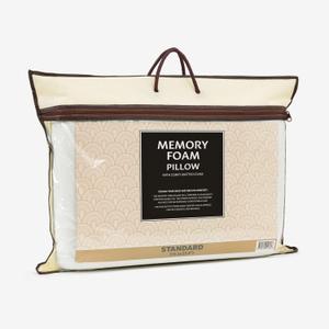 Memory Foam Pillow with Comfy Knitted Cover - Standard Size (15.5x23.5)