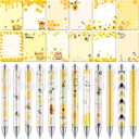 24 Pcs Bee Sticky Notes with Pens Bee Themed Gifts Self Adhesive Notepad Cute Memo Notes Pads Black Ink Ballpoint Pen for Animal Lover Christmas Gifts Office School Students Teacher Supplies