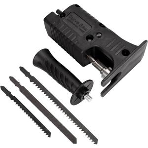 Electric Drill to Reciprocating Saw Adapter with 3 Blades, Portable Electric Drill Modified Tool Attachment, Chainsaw Conversion Head Kit With handle for Wood, Metal, PVC Cutting