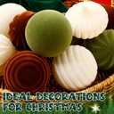 Syhood 60 Pcs Neutral Velvet Christmas Ornaments 30 Flocked Hanging Ball Ornament for Christmas Tree 30 Velvet Bow Green Brown Cream Shatterproof Ball Decoration Assortment Xmas Tree Winter Party