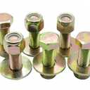 5/8" x 2" Hex Head Bolt by Color Galvanization with Nylon Lock nut and Large Size Washer Assortment Kit,Alloy Steel,Grade 5.(6pcs Pack). by Metalsuberg