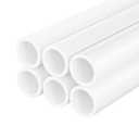 6 Pcs 3/4 Inch PVC Pipe with 1.05 Inch OD, 17 Inch SCH40 White Furniture Grade PVC Pipes, Fits Standard 3/4 Inch PVC Fittings, Easy to Cut for DIY Frames, Greenhouse, Garden and Workshop Projects