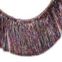 MIPPER 10 Yards 6 Inch Wide Metallic Fringe Trim DIY Latin Dance Dress Clothing Accessories Xmas Party Decor Shiny Tassel Lace (Multicolor)