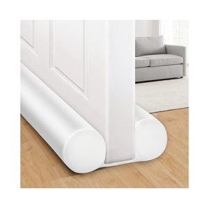 MAXTID Double Door Draft Stopper White 32Inch, Weather Stripping Door Seal, Door Sweep for Exterior & Interior Doors Door Bottom Seal Dust and Noise Insulation Large Door Draft Guard of Doors