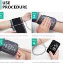 Oklar Blood Pressure Monitor Upper Arm Monitors for Home Use BP Machine Sphygmomanometer with 2x120 Reading Memory Adjustable Arm Cuff 8.7"-15.7" Large Display with LED Background Light Storage Bag