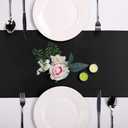 10-Pack Satin Table Runner Black 12 x 108 inches Long, Table Runners for Wedding, Birthday Parties, Banquets Decorations 10 Pack, 12x108 Inch, Black