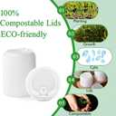ECOLipak 100% Compostable Coffee Cup Lids 200 Count3.15 inch Disposable CPLA Cup Lid Suitable for 8 oz Paper Cups, White