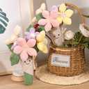 Cute Flower Plush Doll Stuffed Plant Plushie Decor Home Andbedroom Sweet Gifts for Cute Kawaii Gift for Valentines Day, Birthdays, Graduation, Wife, Girlfriend Mom for Boys and Girls