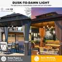 TWINKVILLA Solar Chandelier Outdoor, 4-Lights 23" Rustic Farmhouse Industrial Iron Chandeliers Waterproof Dimmable Hanging Pendant Lights for Gazebo, Pergola, Canopy, Tent Decor
