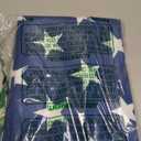 Patriotic Throw Pillow Covers Set of 2 16x16 Blue Stars Outdoor Waterproof Pillowcase American Memorial Independence Day Pillow Cases Linen Farmhouse for Sofa Couch Bed (16" x 16", Blue)