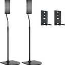 Adjustable Stand for Bose Speaker Stands, for OmniJewel Lifestyle 650, Surround Speaker 700, Floor Speakers Stands for Bose Floor Stand, with OmniJewel Bracket, Black (Pack of 2)