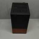 JONSBO T6 Black ITX PC Case, Mini Tower Aluminum Computer Case, with Multifunctional Handle, Walnut (Solid Wood) Panel.MB:DTX/ITX,Black Chassis