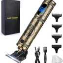 Hair Clippers for Men Hair Trimmer for Barbers,Professional Cordless T Blade Trimmer, Beard Edger Liners for Men,Barber Shavers for Hair Cutting,Gold Knight Close-Cutting Hair Machine