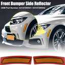 X AUTOHAUX Pair 63147295541 63147295542 Front Bumper Reflector Side Marker for BMW 420i 2016-2017 428i 2014-2016 430i 2017 Replace Original Reflector Yellow
