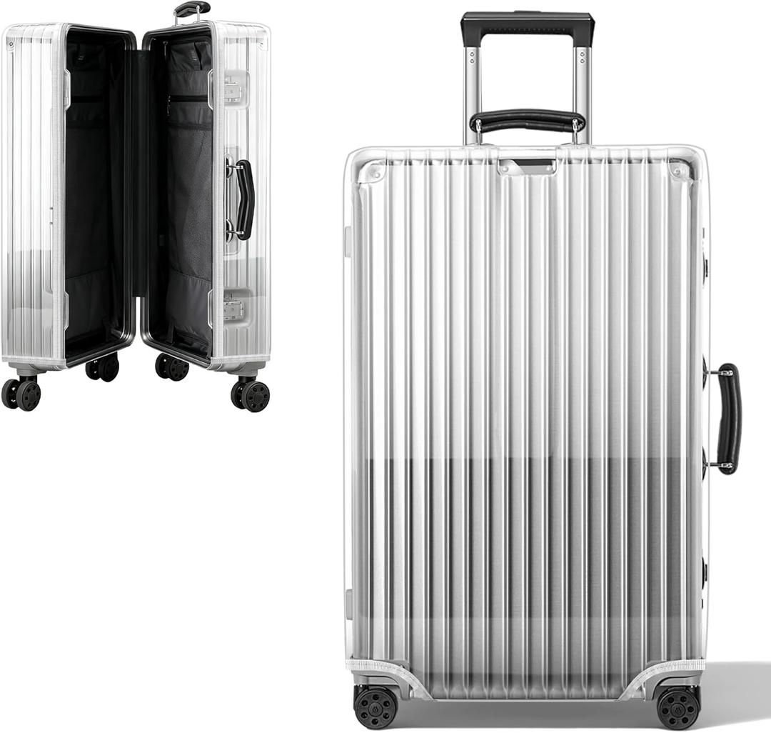Transparent PVC Suitcase Cover, No Disassembly Required Clear Luggage Protector Suitcase Cover