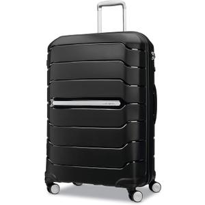 Samsonite Freeform Large Checked Luggage with Dual 360 Spinner Wheels - TSA Lock, Airline-Approved - Lightweight Durable Polypropylene Expandable Hardshell - Black