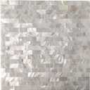 Art3d Mother of Pearl Wall Brick Shell Mosaic for Kitchen Backsplashes, Bathroom Walls, Spa Tile, Pool Tile, 12" x 12" (Pearl White)