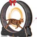 Cat Wheel, 53" XXL Large Exercise Running Wheels with Detachable Carpet for Indoor Cats
