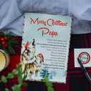 5 x Christmas Card for Papa, Grandpa Merry Christmas Greeting Cards with Envelope and Seal, Christmas Gift for Papa, Grandpa, Grandparents, Xmas Gift Ideas