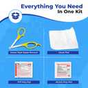 Premium Sterile Staple Removal Kit - Includes Staple Remover, PVP & Alcohol Prep Pads, Gauze Sponge | Single-Use Staple Removal Tool