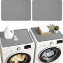 Washer Dryer Countertop 26"x18" Silicone Topper Mat for Front Load Machines | Creates a Laundry Folding Station & Protects from Spills, Scratches & Noise 2 PackGrey