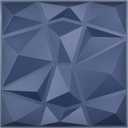 Art3d 19.7in x 19.7in (Pack Of 12) Wall Panel Diamond, Blue