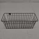 MaraFansie [Extra Large] Wire Basket 1-Pack Hanging Wall Organizer Cabinet Storage Basket Wall Mounted Shelve Rustic Farmhouse Decor for Home Kitchen Bathroom, BLACK