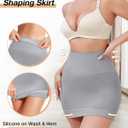 Slip Dress for Women Seamless half slip with non slip strip Shapewear Dress Under Dress Tummy Control Slip Dress (Gray, L)