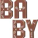 Threehoney 4 Pcs Cielito Lindo Baby Shower Decorations Wooden 3D Mexican Baby Letters Cielito Lindo Party Decoration for Gender Reveal Birthday Fiesta Party