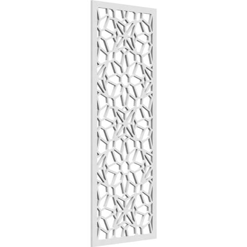 13 3/8"W x 34 3/8"H x 3/8"T Lock Haven Decorative Fretwork Wall Panels in Architectural Grade PVC