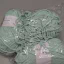 3PCS 3.5oz Chenille Yarn for Blankets Amigurumi: Soft Velvet Baby Yarn Blanket Knitting and Crocheting Bulky 5# Yarn 3 Skeins of 100g (Mint Green)
