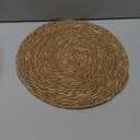 13 in Round Woven Placemats Plate Chargers Set of 10, Boho Farmhouse Rustic Woven Place Mats for Dining Table Decor, Rattan Wicker Table Mats Jute Braided Chargers for Dinner Plates