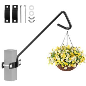 MIXXIDEA 11 Inch Long Fence Deck Hook Rail Hanging Mounting Kit Heavy Duty Bird Feeder Hook Decorative Hanger for Bird Feeders Planters Suet Baskets Lanterns on Balcony Porch Railing Fence